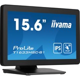 iiyama ProLite T1633MSC-B1 Monitor PC 39,6 cm (15.6") 1920 x 1080 Pixel Full HD LCD Touch screen Nero, Monitor LED Nero, 39,6 cm (15.6"), 1920 x 1080 Pixel, Full HD, LCD, 5 ms, Nero