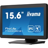 iiyama ProLite T1633MSC-B1 Monitor PC 39,6 cm (15.6") 1920 x 1080 Pixel Full HD LCD Touch screen Nero, Monitor LED Nero, 39,6 cm (15.6"), 1920 x 1080 Pixel, Full HD, LCD, 5 ms, Nero