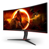 AOC G2 CU34G2XP Monitor PC 86,4 cm (34") 3440 x 1440 Pixel UltraWide Quad HD LED Nero, Rosso, Monitor di gioco Nero/Rosso, 86,4 cm (34"), 3440 x 1440 Pixel, UltraWide Quad HD, LED, 5 ms, Nero, Rosso