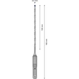 Bosch SDS plus-7X 1 pz, Trapano Martello perforatore, 3,5 mm, 165 mm, Mattone, Cemento, Calcestruzzo duro, Pietra naturale, Arenaria, Pietra, 10 cm, SDS-plus