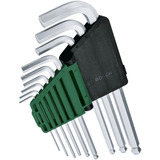 Bosch Set di chiavi a brugola, 9 pezzi, Cacciavite verde/Nero