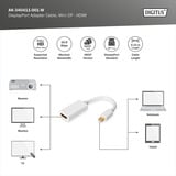 Digitus Adattatore / Convertitore Mini DisplayPort a HDMI bianco