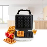 Domo Waffle Gustoso XL, Cialde bianco/in acciaio inox