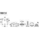 High Peak Tendalino per camper Tour 2.0 grigio/Limone verde