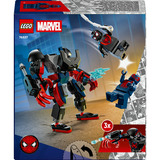 LEGO Marvel Super Heroes Miles Morales Mech vs. Spider-Man 2099, Giochi di costruzione Giocattolo da Supereroi con Action Figure, 2 Minifigure per 6+, Set da costruzione, 6 anno/i, Plastica, 135 pz, 157 g