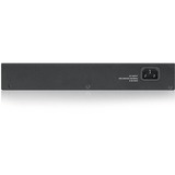 Zyxel GS1100-24E Non gestito Gigabit Ethernet (10/100/1000) Nero, Interruttore Non gestito, Gigabit Ethernet (10/100/1000), Montaggio rack, Montabile a parete