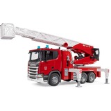 bruder Scania Super 560R camion dei pompieri con scala girevole, pompa dell'acqua, luci e suoni, Veicolo modello 