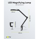 goobay Lampada lente LED con morsetto 10W, Luce LED Nero