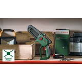 Bosch EasyChain 18V-15-7 Nero, Verde, Sega a catena verde/Nero, 13 cm, 15 cm, 6,95 m/s, 1,1 mm, Nero, Verde, Batteria