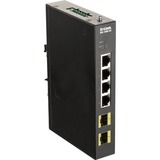 D-Link DIS-100G-6S switch di rete Non gestito Gigabit Ethernet (10/100/1000) DIN rail Nero, Interruttore Non gestito, Gigabit Ethernet (10/100/1000), DIN rail