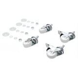 Digitus Ruote bloccabili per alloggiamento a parete standard, Rotolo 250 kg, Turchia, 48,3 cm (19"), 4 pz