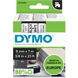 Dymo D1 etichette originali | 9 mm x 7 mm | stampa bianca su nero | etichette autoadesive per etichettatrice LabelManager | 1 Pezzo, Nastro di scrittura Nero su bianco, Poliestere, Belgio, -18 - 90 °C, DYMO, LabelManager, LabelWriter 450 DUO