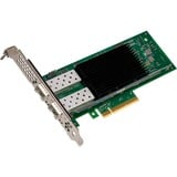 Intel® E810-XXVDA2 Interno Fibra, Scheda di rete Interno, Cablato, PCI Express, Fibra, Nero, Verde, Argento, Vendita al dettaglio