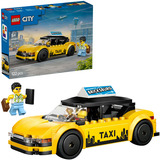 LEGO City Taxi Giallo, Giochi di costruzione Macchina Giocattolo con 2 Minifigure e Tetto Rimovibile, Sviluppo Motricità Fine, Regalo da 5+, Set da costruzione, 5 anno/i, Plastica, 122 pz, 214 g