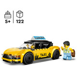 LEGO City Taxi Giallo, Giochi di costruzione Macchina Giocattolo con 2 Minifigure e Tetto Rimovibile, Sviluppo Motricità Fine, Regalo da 5+, Set da costruzione, 5 anno/i, Plastica, 122 pz, 214 g