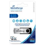 MediaRange Flexi-Drive 8 GB, Chiavetta USB Nero/Argento