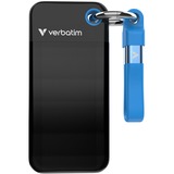 Verbatim Pocket SSD 2 TB USB tipo-C 3.2 Gen 2 (3.1 Gen 2) Nero, Blu, Disco a stato solido Nero/Blu, 2 TB, USB tipo-C, 3.2 Gen 2 (3.1 Gen 2), 1000 MB/s, 10 Gbit/s, Nero, Blu