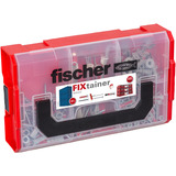 fischer FixTainer - DuoLine + vite, Tassello grigio chiaro/Rosso