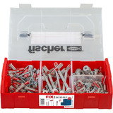 fischer FixTainer - DuoLine + vite, Tassello grigio chiaro/Rosso