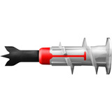 fischer FixTainer - DuoLine + vite, Tassello grigio chiaro/Rosso
