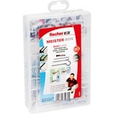 fischer Scatola Meister DUOBLADE tasselli per cartongesso, Tassello grigio chiaro/Rosso