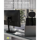 goobay Plus Cavo DisplayPort 2.0/2.1, 16K @ 60Hz, 80 Gbit/s grigio