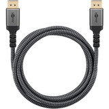 goobay Plus Cavo DisplayPort 2.0/2.1, 16K @ 60Hz, 80 Gbit/s grigio