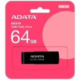 ADATA UC310 unità flash USB 64 GB USB tipo A 3.2 Gen 1 (3.1 Gen 1) Nero, Chiavetta USB Nero, 64 GB, USB tipo A, 3.2 Gen 1 (3.1 Gen 1), 100 MB/s, Girevole, Nero
