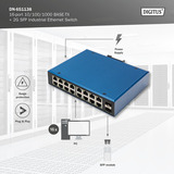 Digitus Rete Ethernet Gigabit 16 porte, Interruttore 