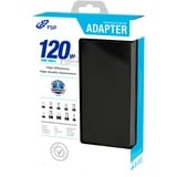 FSP NB Slim PRO adattatore e invertitore Interno 120 W Nero, Alimentazione elettrica Nero, Computer portatile, Interno, 100 - 240 V, 50/60 Hz, 120 W, 19 V
