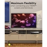 goobay Commutatore matrice HDMI 4 a 2 (4K @ 60Hz), Splitter HDMI Nero