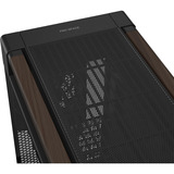 ASUS PROART PA602 WALNUT WOOD TG PWM MODERN BLACK, Chassis Tower marrone/legno, Midi Tower, PC, Nero, Legno, ATX, DTX, EATX, micro ATX, Mini-DTX, Mini-ITX, Metallo, Legno, Gaming