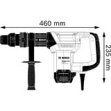 Bosch GSH 500 Professional SDS-max Nero, Blu, Rosso 1100 W, Martello di scalpellatura blu/Nero, SDS-max, Nero, Blu, Rosso, 7,5 J, 13 m/s², 1,5 m/s², AC