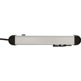 Brennenstuhl Multipresa Premium-Alu-Line 6 prese, Ciabatta Nero/Argento