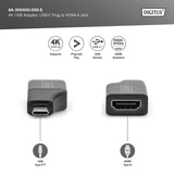 Digitus Adattatore USB 4K, connettore USB-C > presa HDMI A Nero