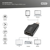 Digitus Adattatore USB 4K, connettore USB-C > presa HDMI A Nero