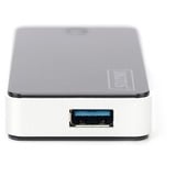 Digitus HUB USB 3.0, 4 porte, nero Nero, 4 porte, nero, USB 3.2 Gen 1 (3.1 Gen 1) Type-A, 5000 Mbit/s, Nero, Argento, Cina, 5 V, Windows 7 Home Premium, Windows Vista Home Premium, Windows XP Home