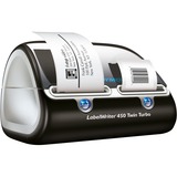 Dymo LabelWriter 450 Twin Turbo Stampante di etichette termica diretta | Stampa veloce di 71 etichette al minuto di etichette, codici a barre e altro | Connessione al computer | Per casa e ufficio, Stampante per etichette Nero/Argento, codici a barre e altro | Connessione al computer | Per casa e ufficio, Termica diretta, 600 x 300 DPI, Nero, Argento