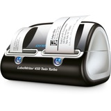 Dymo LabelWriter 450 Twin Turbo Stampante di etichette termica diretta | Stampa veloce di 71 etichette al minuto di etichette, codici a barre e altro | Connessione al computer | Per casa e ufficio, Stampante per etichette Nero/Argento, codici a barre e altro | Connessione al computer | Per casa e ufficio, Termica diretta, 600 x 300 DPI, Nero, Argento