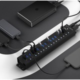 ICY BOX IB-HUB1717-U3 USB 3.2 Gen 1 (3.1 Gen 1) Type-A 5000 Mbit/s Nero, Hub USB USB 3.2 Gen 1 (3.1 Gen 1) Type-A, USB 3.2 Gen 1 (3.1 Gen 1) Type-A, USB di tipo B, 5000 Mbit/s, Nero, Cina, dC