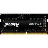 Kingston FURY FURY 16GB 3200MT/s DDR4 CL20 SODIMM Impact, Memoria Nero, 16 GB, 1 x 16 GB, DDR4, 260-pin SO-DIMM