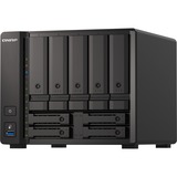 QNAP TS-H973AX NAS Tower Ryzen Embedded V1500B 8 GB DDR4 0 TB QuTS hero Nero Nero, NAS, Tower, Ryzen Embedded, V1500B, 8 GB, DDR4