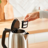 Tefal Subito, Bollitore accaio/Nero, 1 L, 2400 W, Nero, Acciaio inox, Acciaio inox, Indicatore del livello dell'acqua, Senza filo