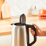 Tefal Subito, Bollitore accaio/Nero, 1 L, 2400 W, Nero, Acciaio inox, Acciaio inox, Indicatore del livello dell'acqua, Senza filo