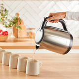 Tefal Subito, Bollitore accaio/Nero, 1 L, 2400 W, Nero, Acciaio inox, Acciaio inox, Indicatore del livello dell'acqua, Senza filo