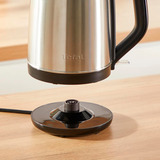 Tefal Subito, Bollitore accaio/Nero, 1 L, 2400 W, Nero, Acciaio inox, Acciaio inox, Indicatore del livello dell'acqua, Senza filo
