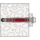 fischer Tassello a gambo lungo DuoXpand 10x120 FUS grigio chiaro/Rosso
