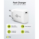 goobay SWEDEN Universale Bianco AC Ricarica rapida Interno, Caricabatterie bianco, Interno, AC, Bianco