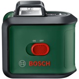 Bosch Universal Level 360 Set Livella lineare 24 m 500-540 nm (< 10mW), Attraversare la linea laser verde/Nero, 24 m, 0,4 mm/m, 4°, 4 s, Orizzontale/Verticale, Verde