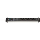 Brennenstuhl Premium-Protect-Line ciabatta 6 prese Nero/Argento